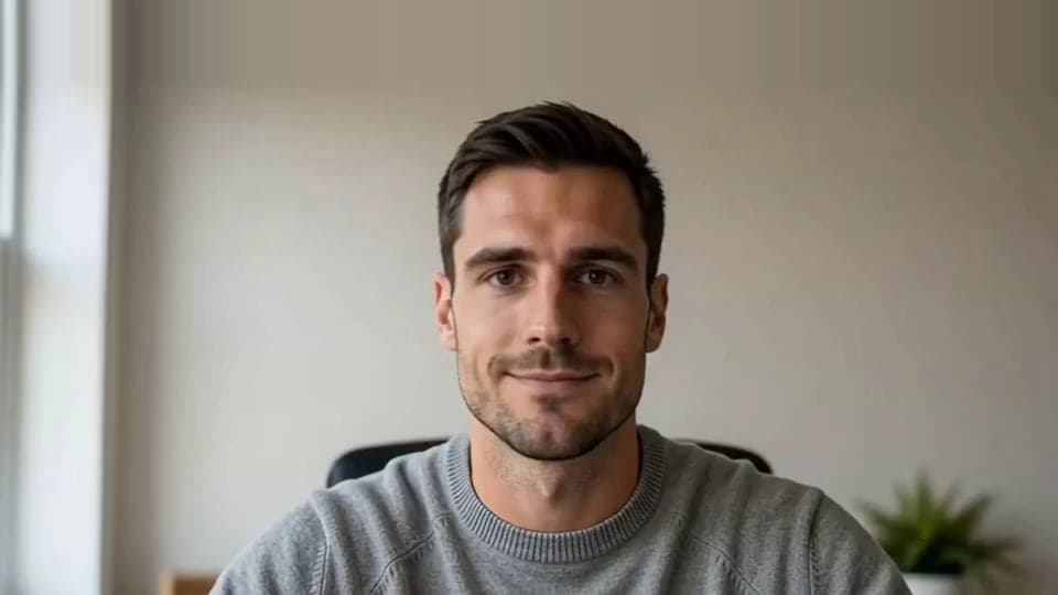 Webcam frame after a live face swap to a built-in character