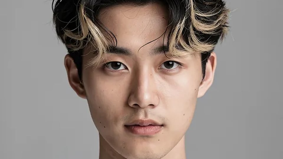 A portrait photo of a young man with bleached tips, before the thumbnail