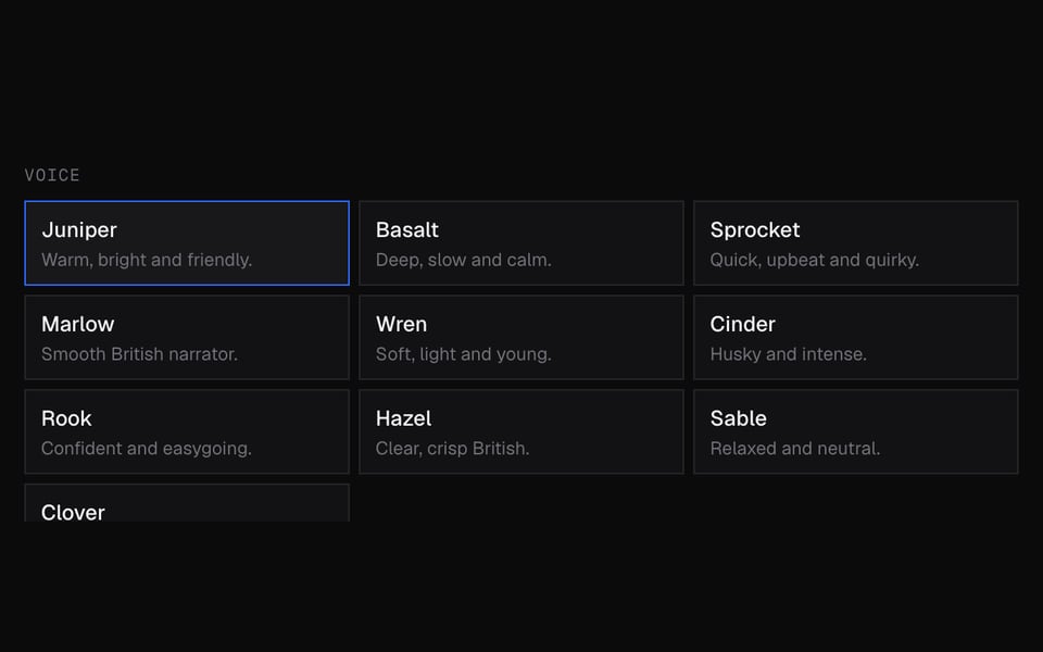 The AI Voice Changer's character voices