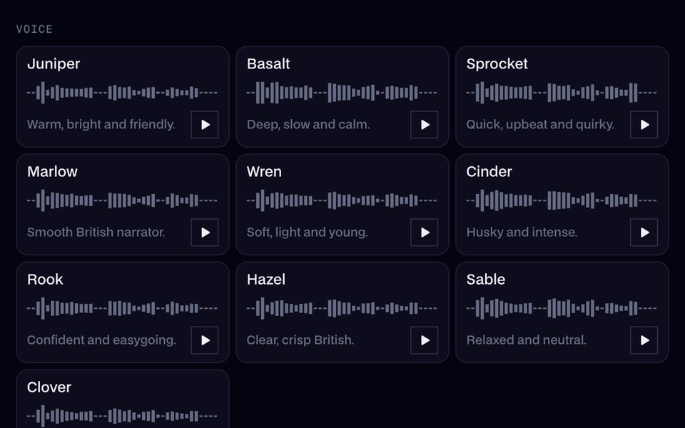 The AI Voice Changer's character voices