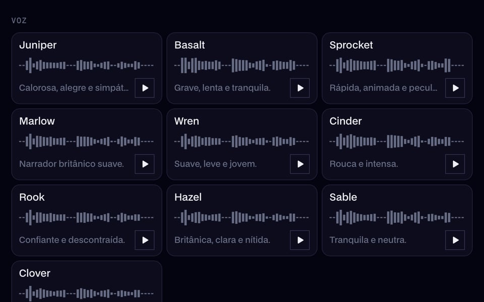 As vozes de personagem do modificador de voz com IA