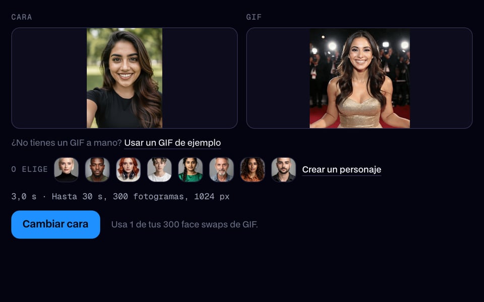 Un GIF de alfombra roja agregado, listo para cambiar la cara