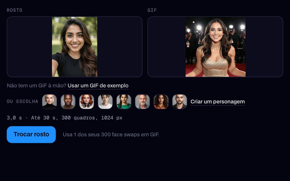 Um GIF de tapete vermelho adicionado, pronto para trocar