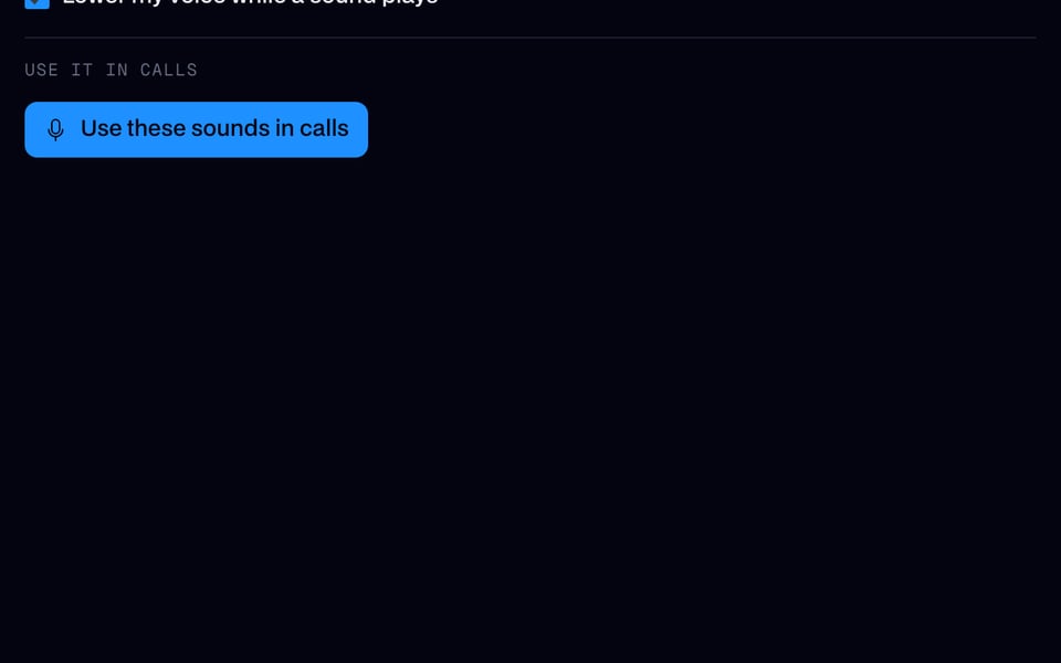 Add your own sounds and send them to your mic