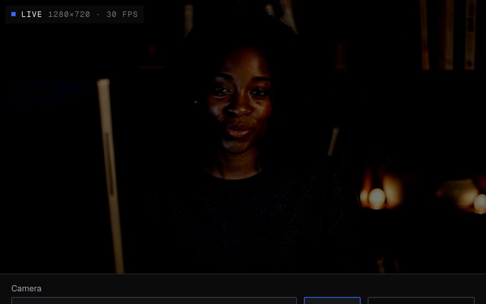Webcam Test: works, but the picture is too dark